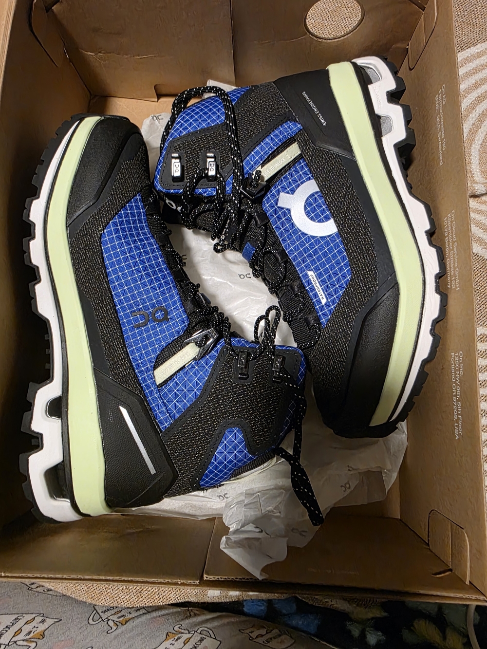On Running Women's Blue Trail Hiking Boots